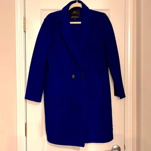 Cobalt blue 100% wool unlined coat